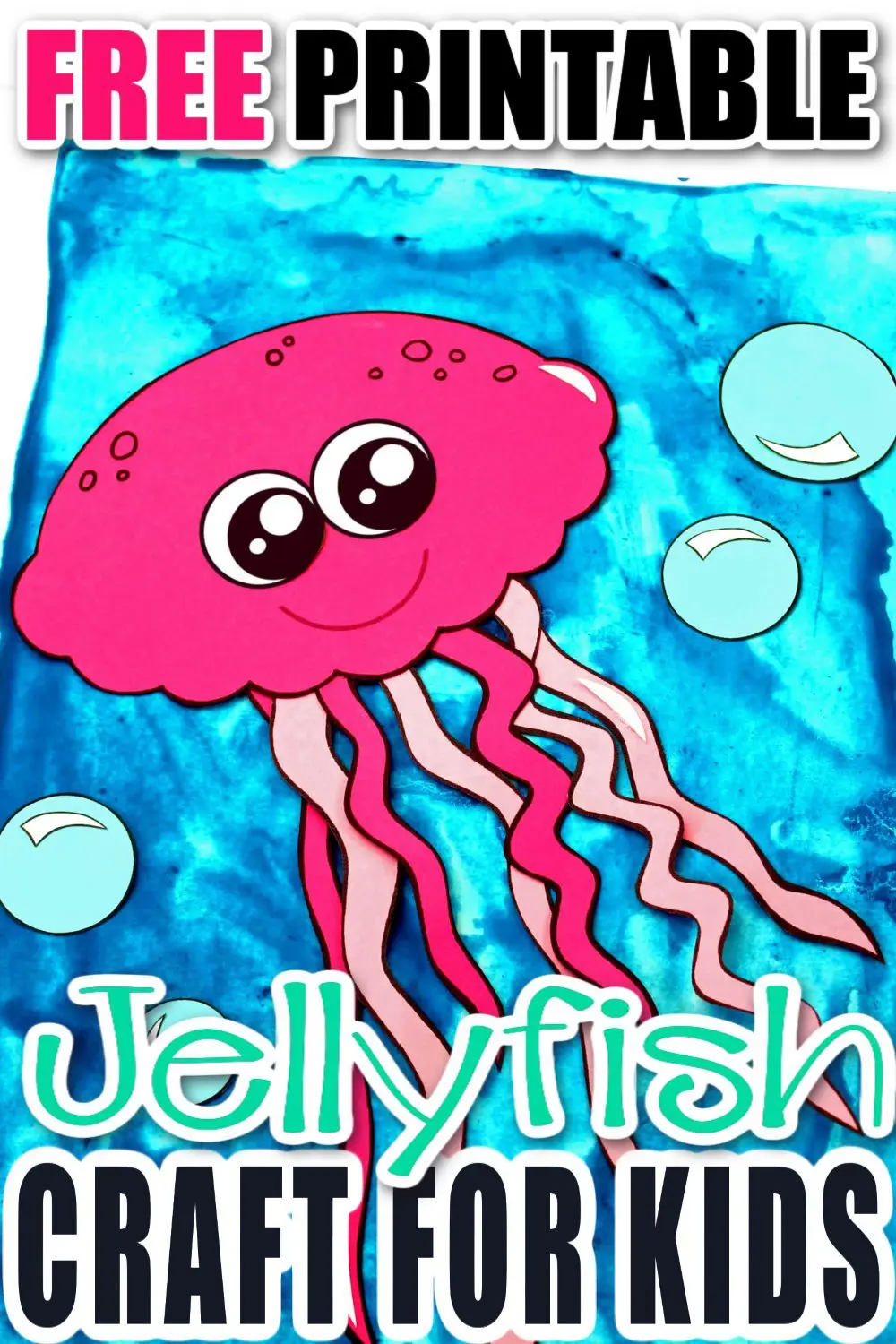 Teaching the letter J or exploring ocean animals with your preschooler or toddlers kids? Use the free printable template and make your own jellyfish craft friend. He is the perfect, easy under the sea art project to do this summer! #jellyfishcrafts #jellyfish #oceananimals #oceananimalcrafts #SimpleMomProject
