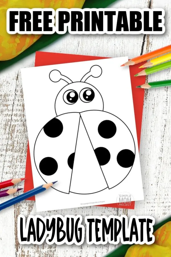 Are you looking for a printable outline or cut out of a ladybug for your preschool or kindergarten class? This simple ladybug is a great craft to teach about addition problems in math, counting or just having handy for a fun suncatcher activity. Use our ladybug template for any of your next spring time crafts! Click to download our free printable ladybug template now!