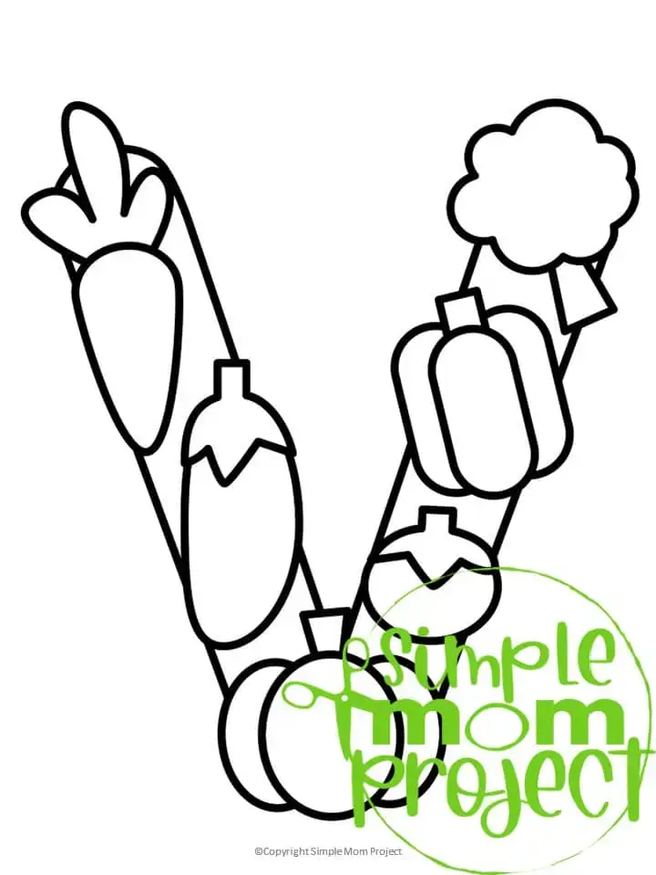 v coloring pages