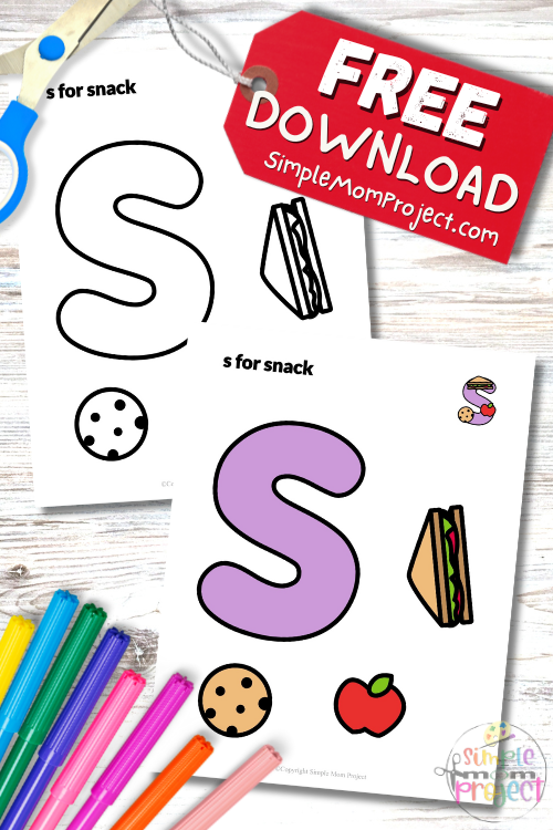 Do you want snacks and crafts in one awesome printable? The free printable lowercase letter s for snack craft is here! It's a super fun way to help your little one master the lowercase letter s with their favorite snacks. This crafty letter s turns snack time into learning time! Ready to add a sprinkle of fun to your alphabet adventures? Download the free printable lowercase letter s for snack craft now!