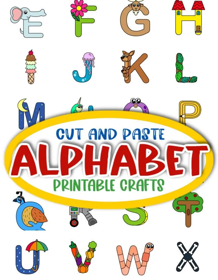 Printable Alphabet Crafts for Kids, preschoolers and toddlers