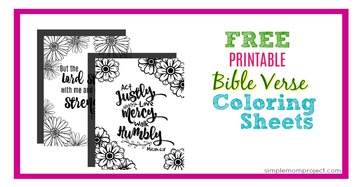 Download Free Printable Bible Verse Coloring Sheets Simple Mom Project