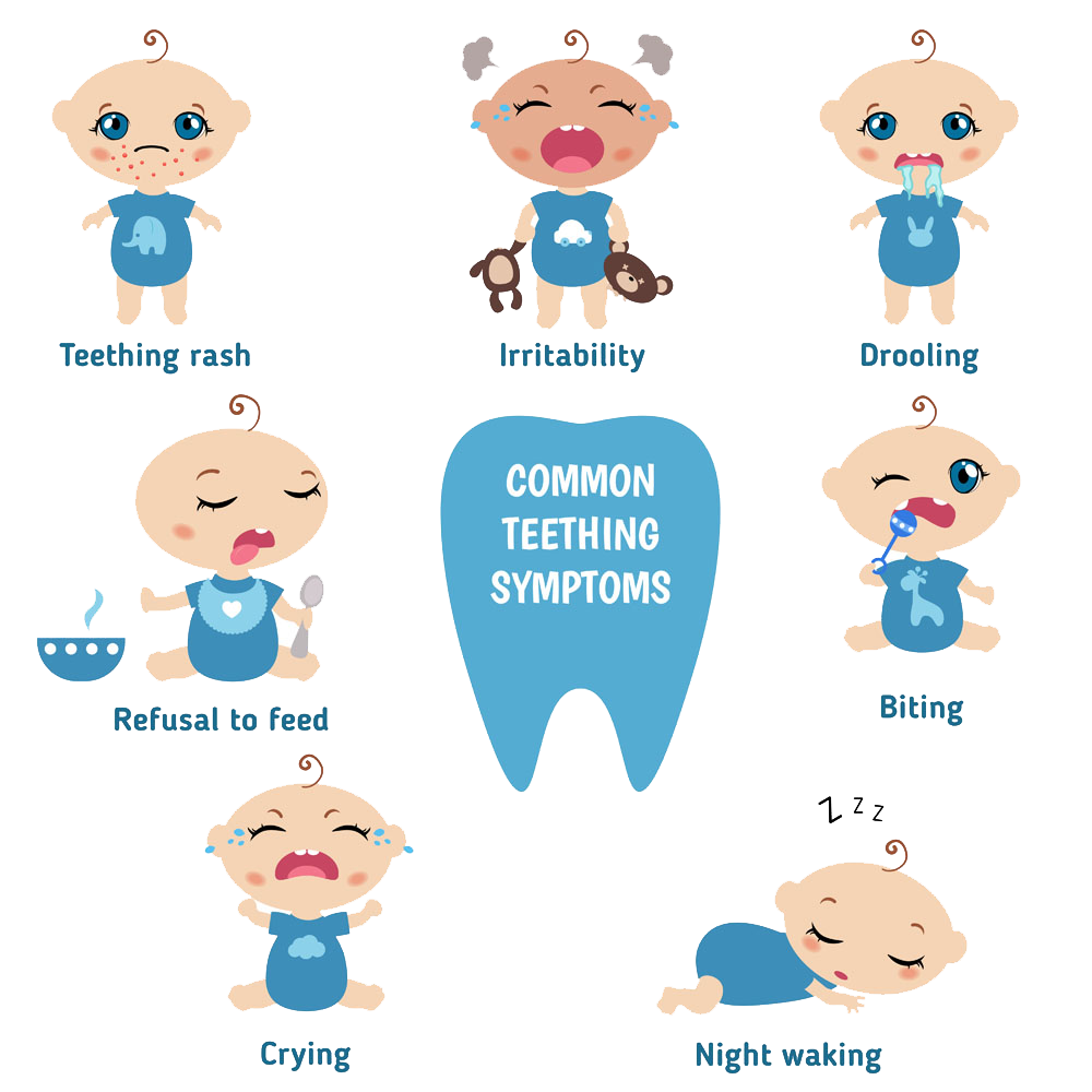 teething baby at night