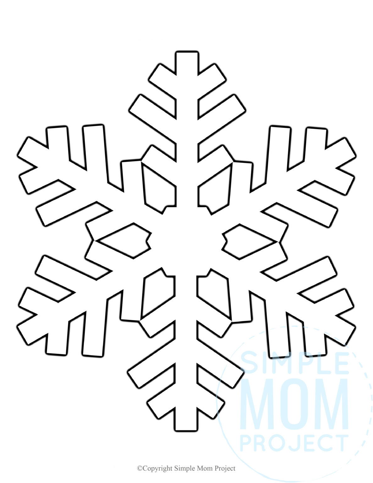 Free Printable Large Snowflake Templates  Simple Mom Project