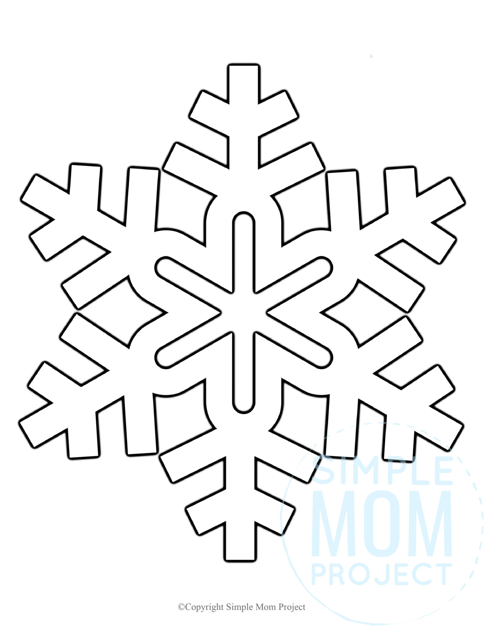 Free Printable Large Snowflake Templates Simple Mom Project