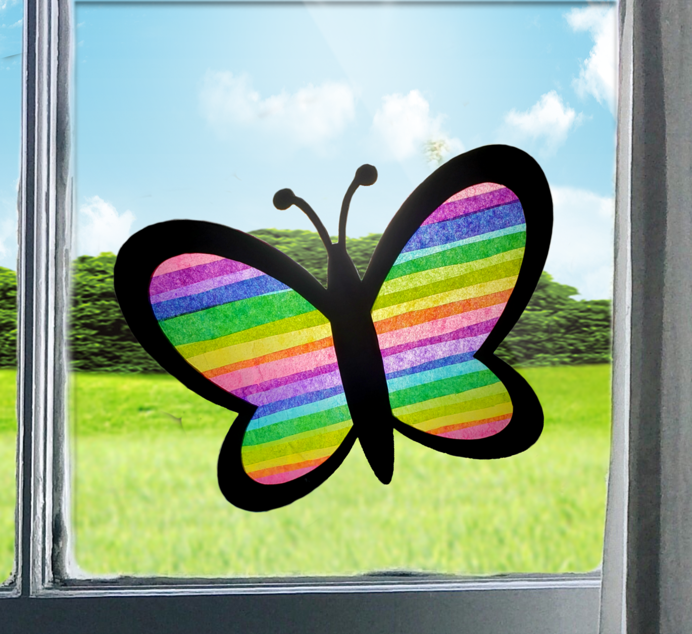 Easy And Fun Diy Spring Butterfly Suncatcher Craft Simple Mom Project