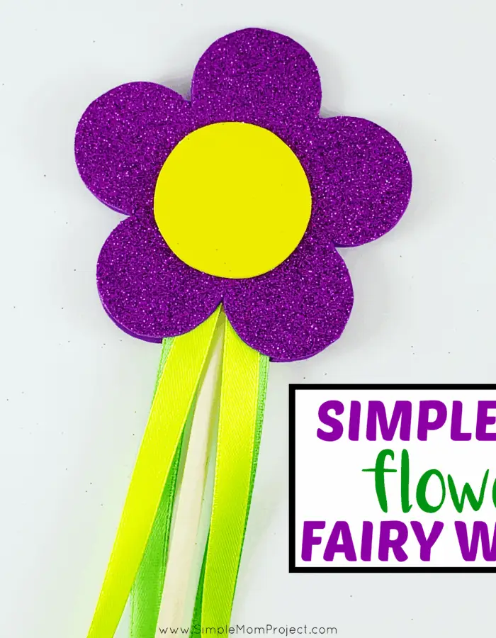 Hey mom! Learn how to make an awesome DIY flower fairy wand for your little princess! Check out the free printable flower wand template for a cute summer craft! Great for dress up playtime or for your little girl's next birthday party!