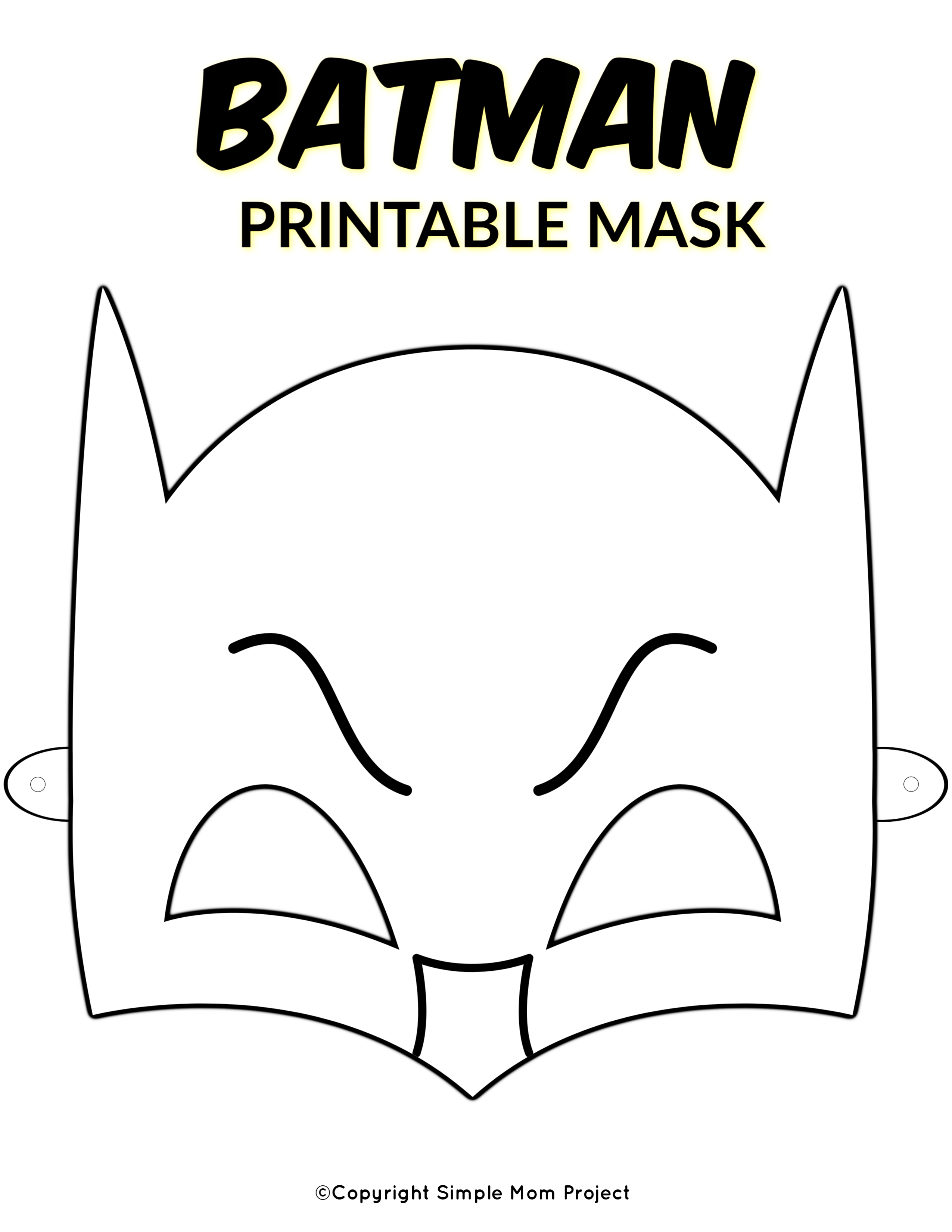 Free Printable Superhero Face Masks for Kids Simple Mom Project