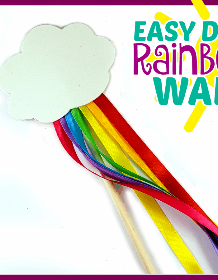 Click to get your FREE printable rainbow cloud template to make this easy and fun DiY rainbow wand craft for kids! Make them at home or for your classroom to tie into your weather unit. They also make really cute party favors for a rainbow or My Little Pony Birthday!