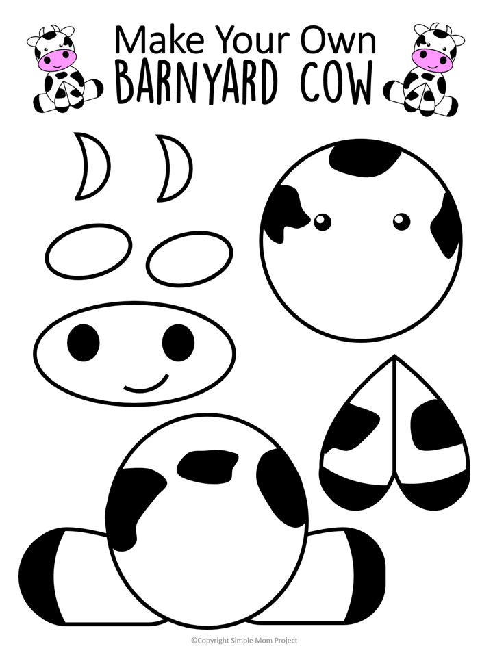 Cute And Fun Farm Craft Cow Art Project Simple Mom Project