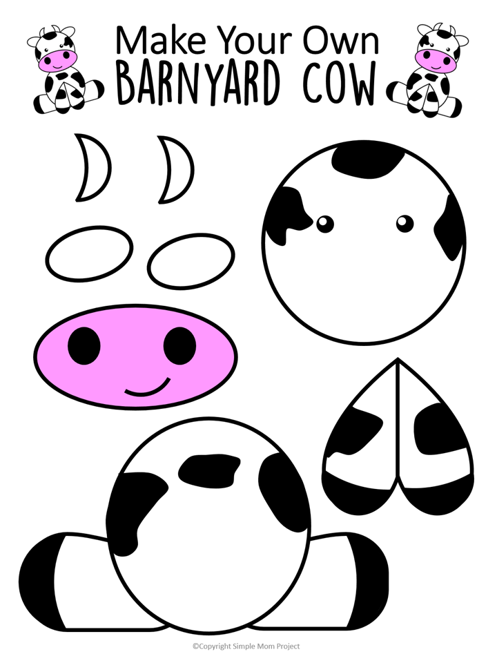 Cow Template For Preschool from simplemomproject.com