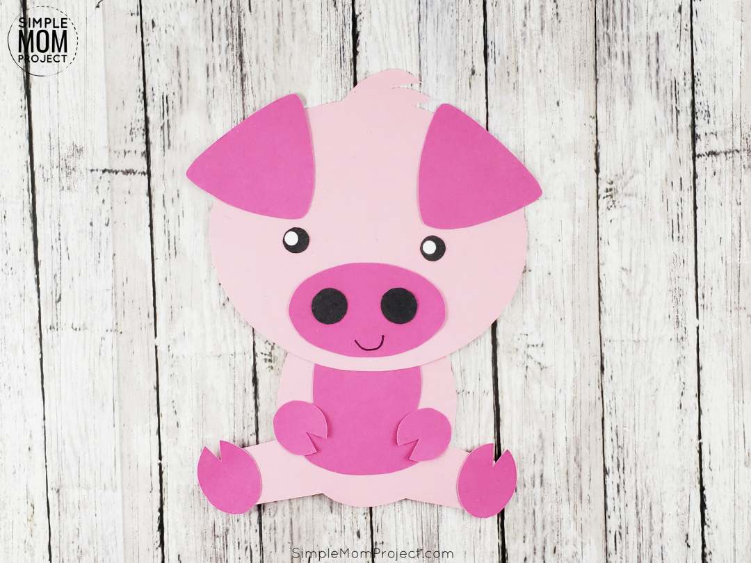 Easy Cut and Paste Pig Craft Activity for Preschool Kids
