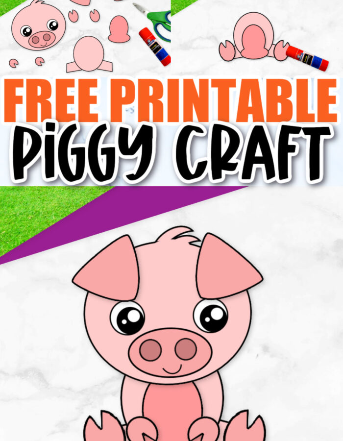 Click now and use this cute free printable pig template for make this super easy cut and paste pig craft for kids, preschoolers and toddlers! He is perfect as a pig coloring sheet, in a farm animal theme unit or kindergarten classroom project.