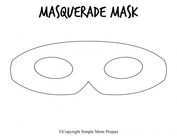 Free Printable Diy Mask Templates for Masquerade Ball - Simple Mom Project