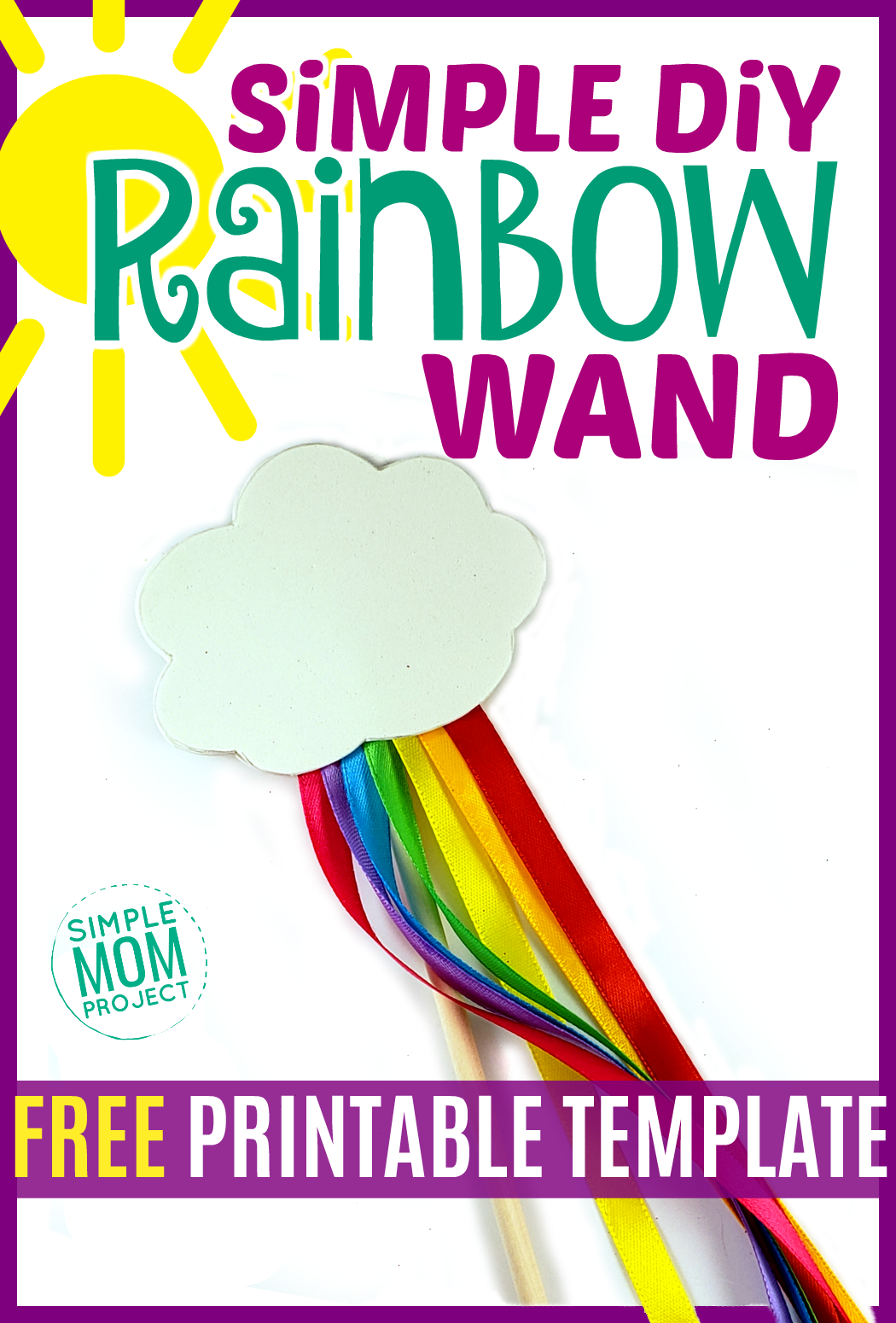 Simple DiY Rainbow Craft Wand Pin