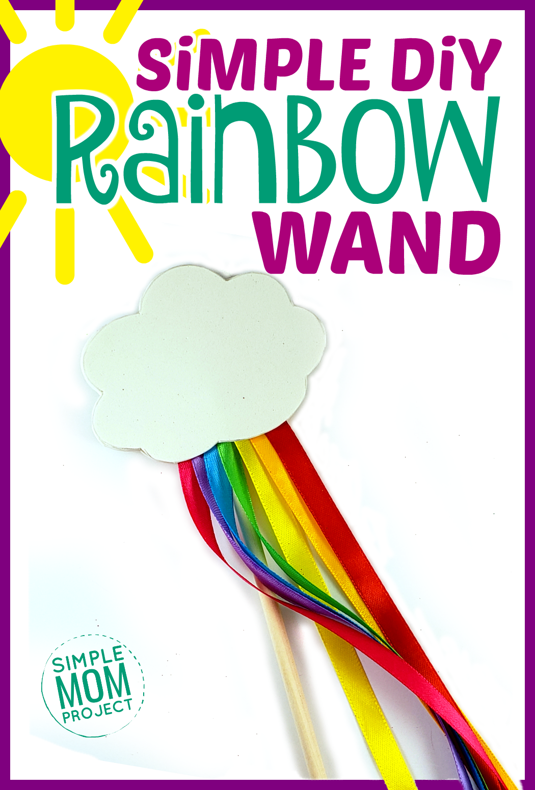 Simple DiY Rainbow Craft Wand