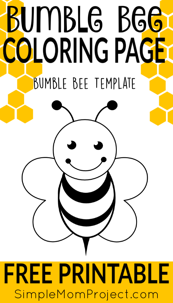 Free Printable Bee Templates - Free Printable Bee Template Coloring Sheet 