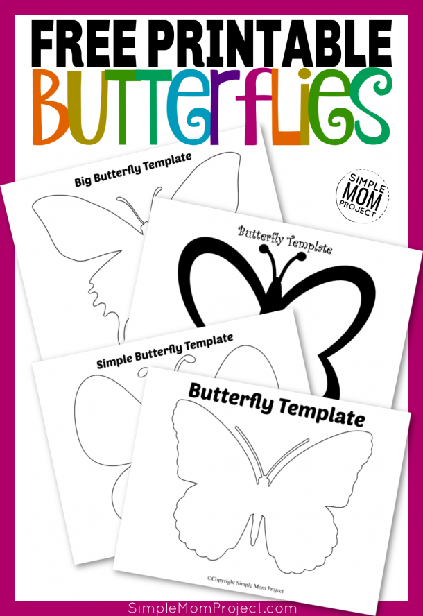 Free Printable Butterfly Templates – Simple Mom Project