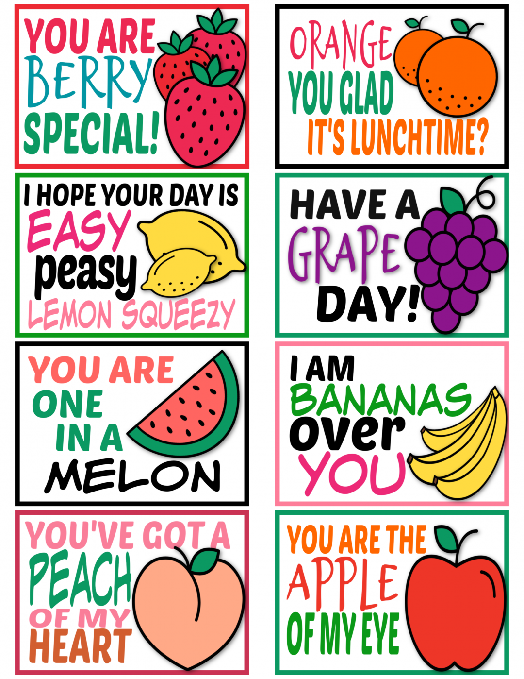 Free Printable Lunchbox Notes