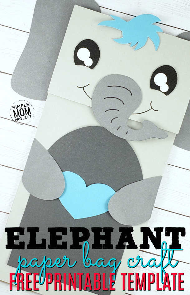 Easy Diy Paper Bag Elephant Puppet & Free Template Simple Mom Project