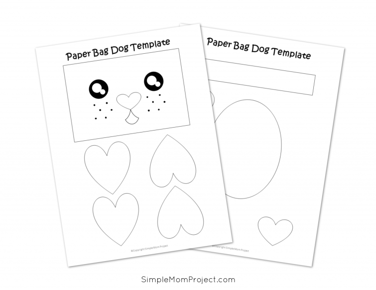 Easy Diy Paper Bag Dog Puppet & Free Template Simple Mom Project