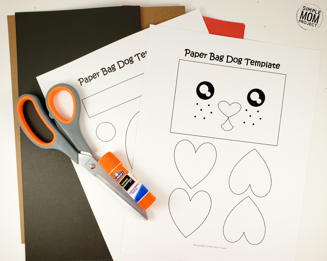 Easy Diy Paper Bag Dog Puppet & Free Template Simple Mom Project