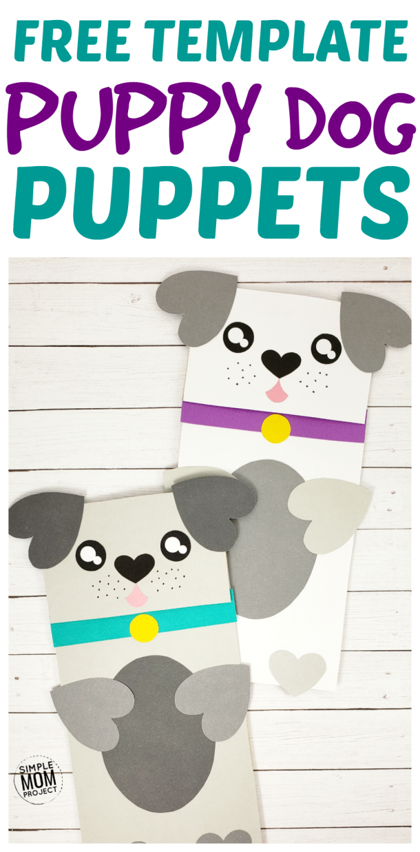 Easy Diy Paper Bag Dog Puppet & Free Template Simple Mom Project