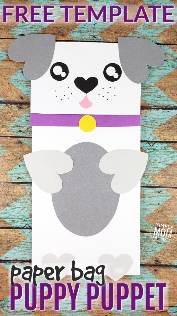 Easy Diy Paper Bag Dog Puppet & Free Template Simple Mom Project