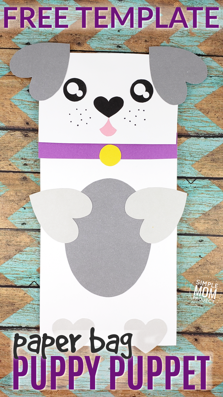 Easy Diy Paper Bag Dog Puppet & Free Template Simple Mom Project