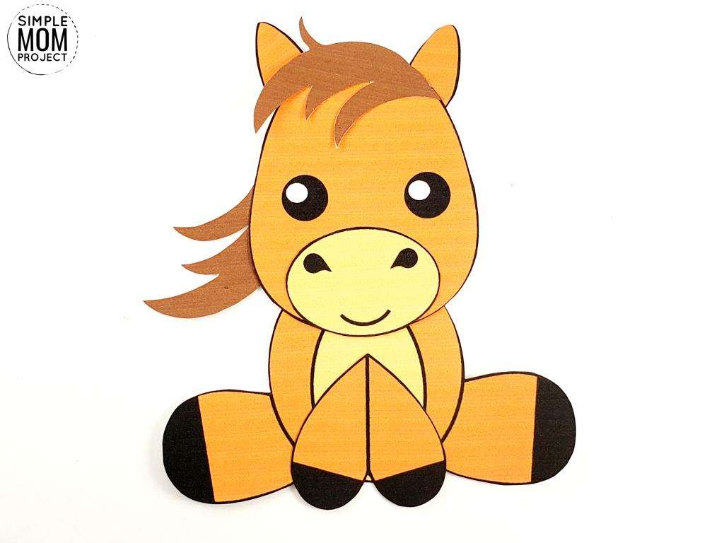 Easy, Printable Cut Out Horse Craft For Kids Simple Mom Project