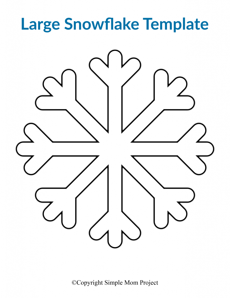 Free Printable Large Snowflake Templates Simple Mom Project