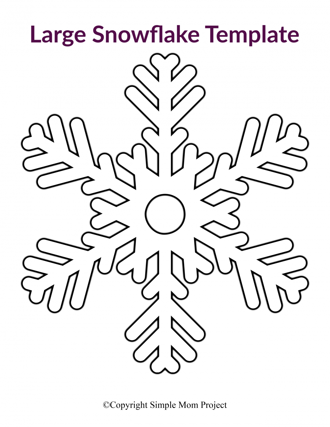 Free Printable Large Snowflake Templates - Simple Mom Project