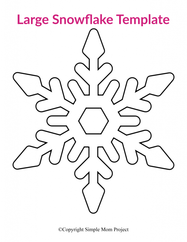 Free Printable Large Snowflake Templates Simple Mom Project