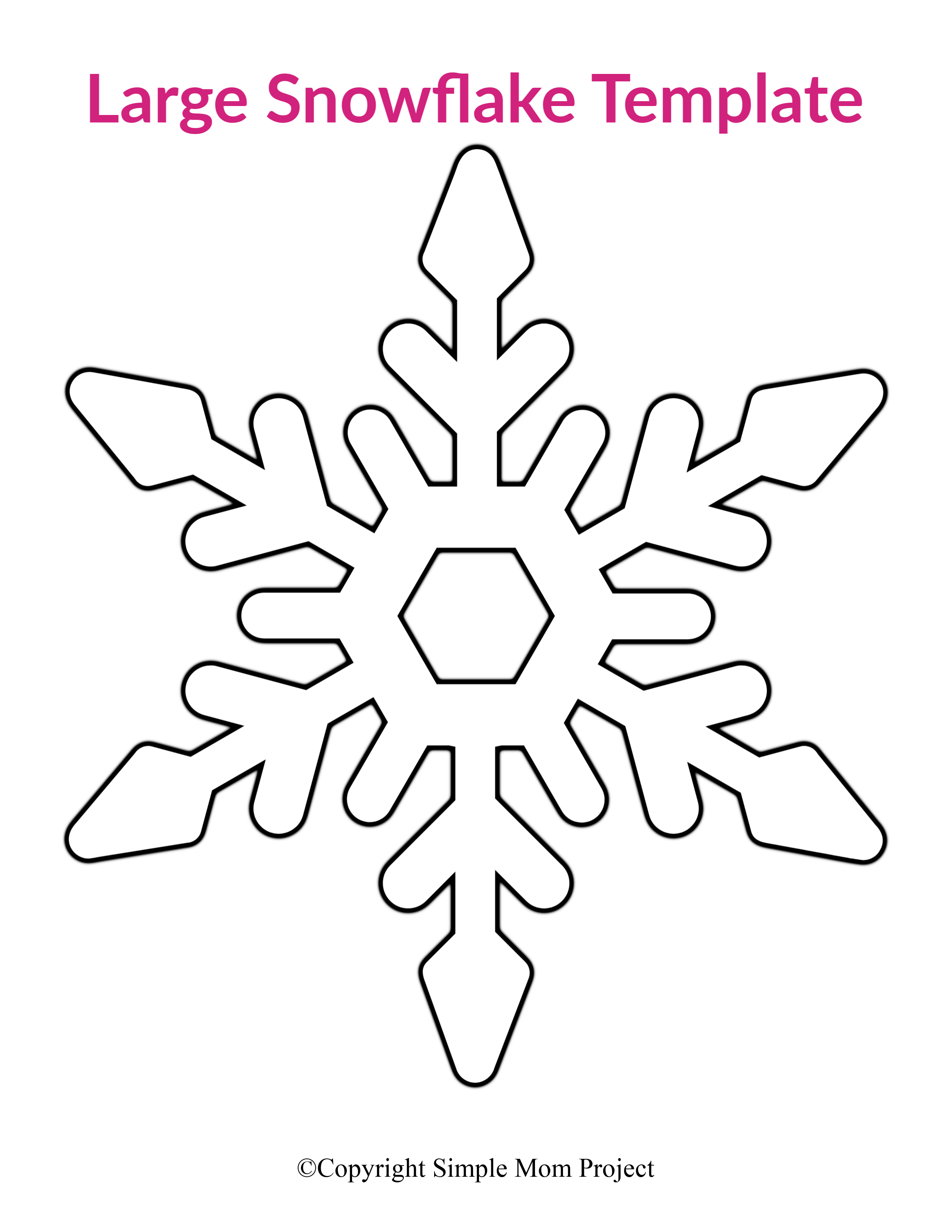 Cut Out Printable Snowflake Template - Printable Templates Free