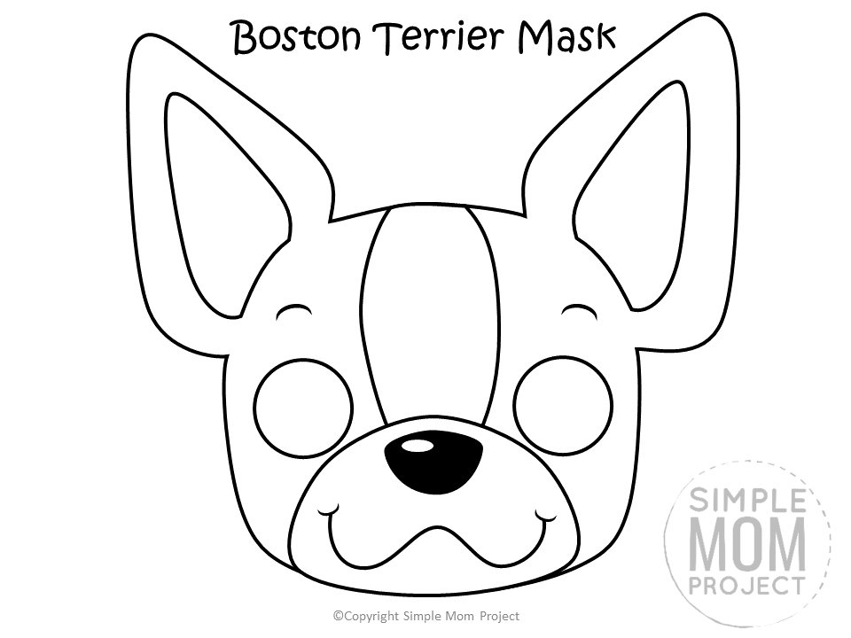 Dog Face Mask Templates Simple Mom Project