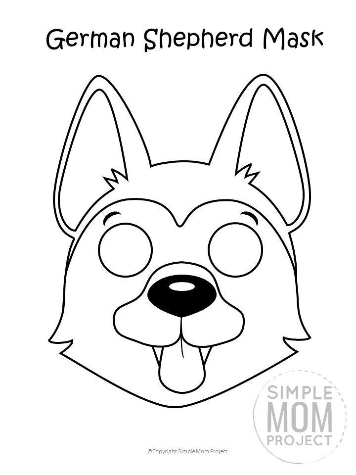 Free Printable Dog Face Mask Templates - Simple Mom Project