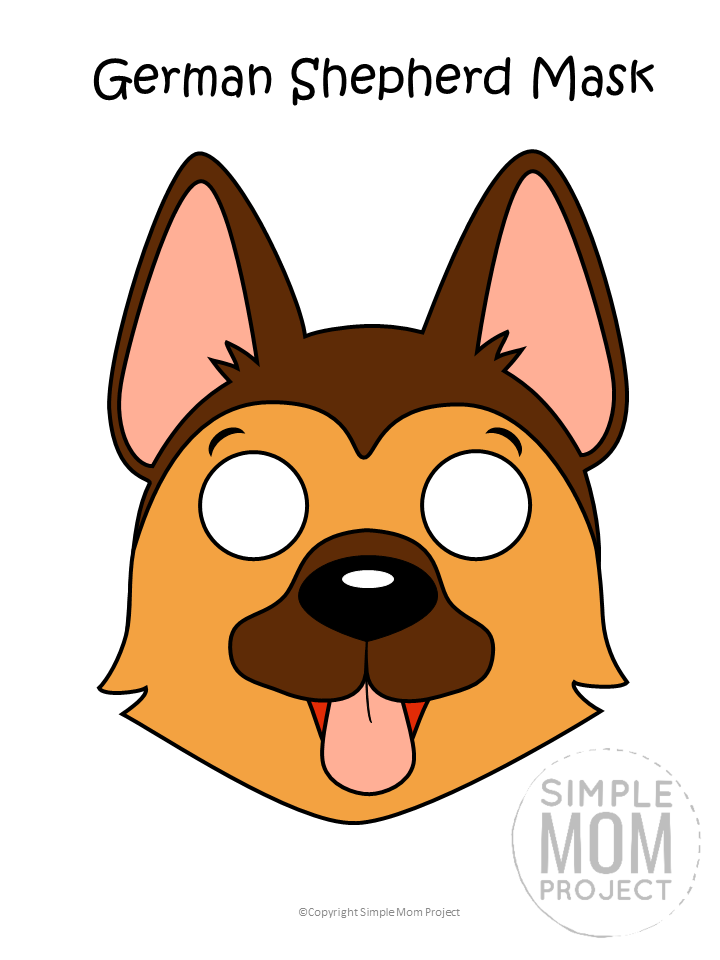 Free Printable Dog Face Mask Templates Simple Mom Project - roblox dog face mask