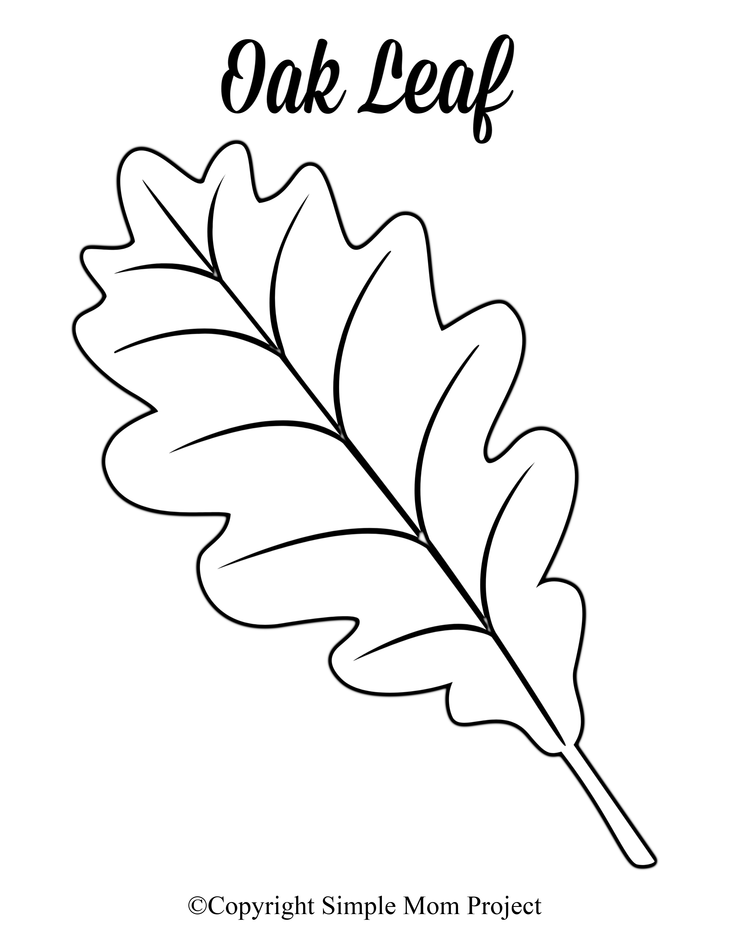 Free Printable Large Leaf Templates, Stencils and Patterns Simple Mom