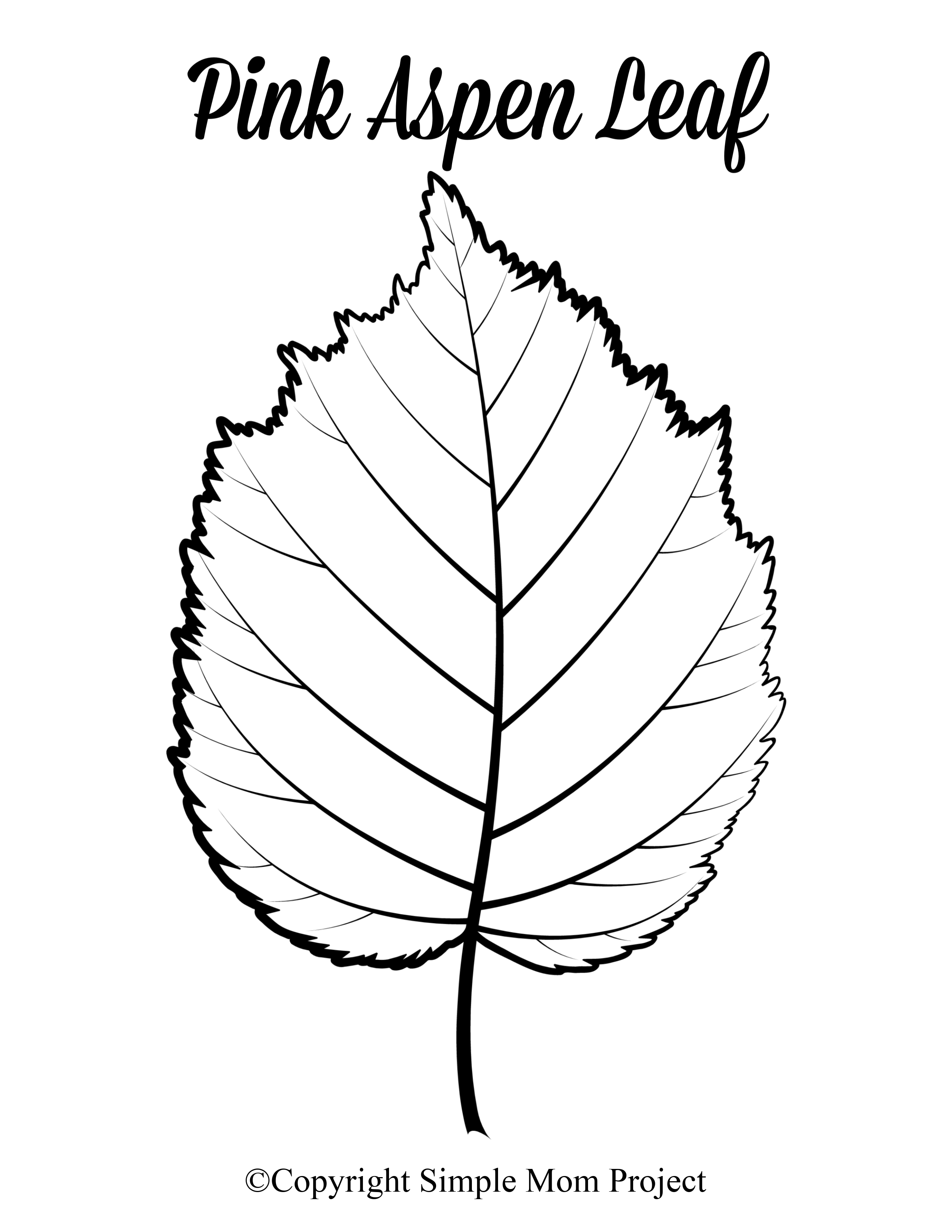 Free Printable Large Leaf Templates Stencils and Patterns Simple Mom