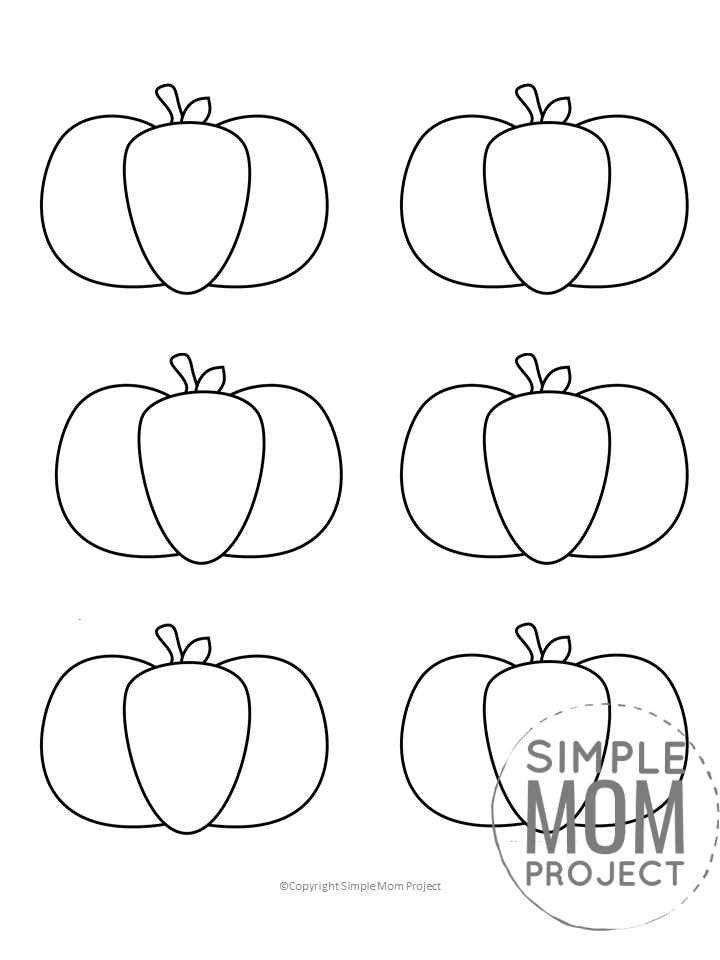 Pumpkin Templates in Large and Small Free Printable Outline