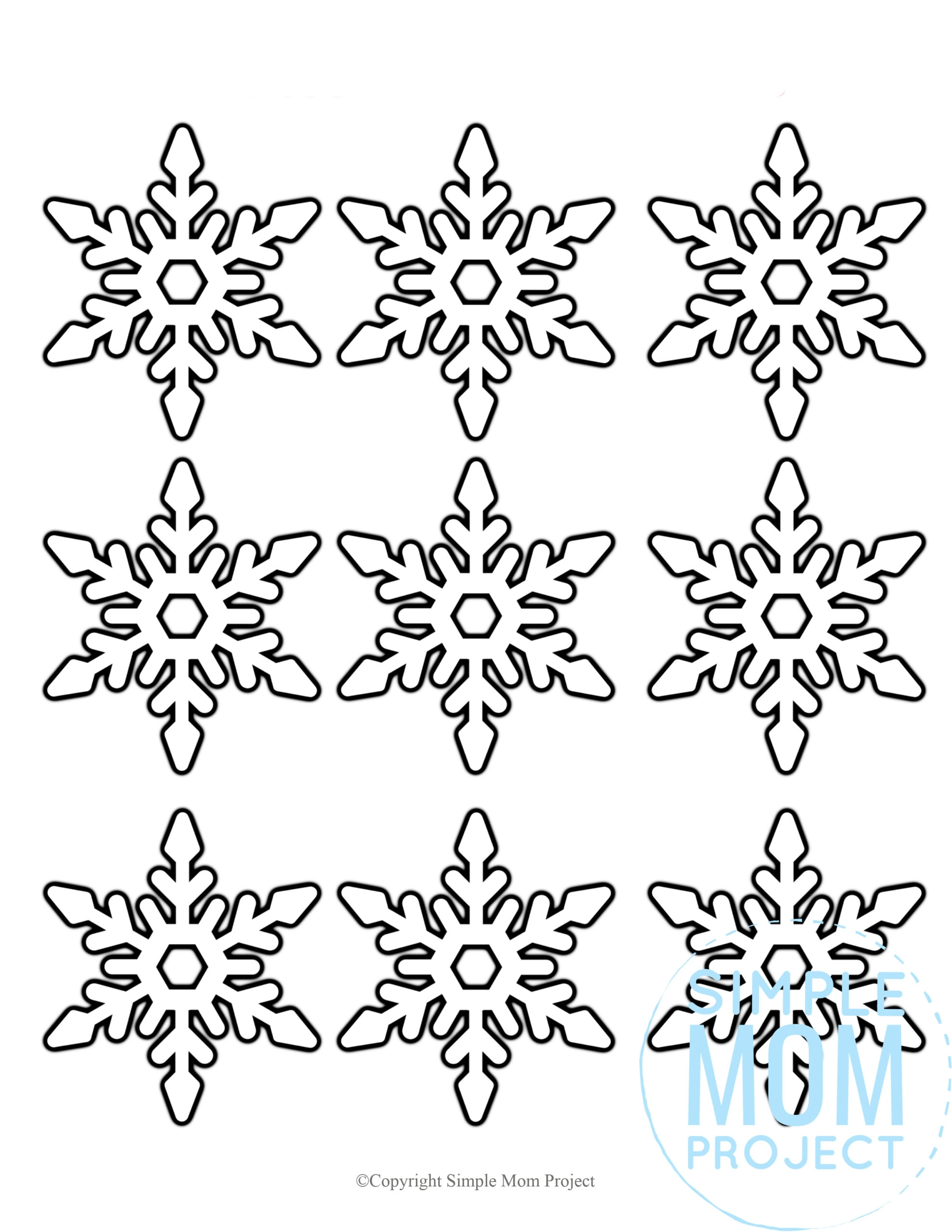 Free Printable Small Snowflake Templates – Simple Mom Project