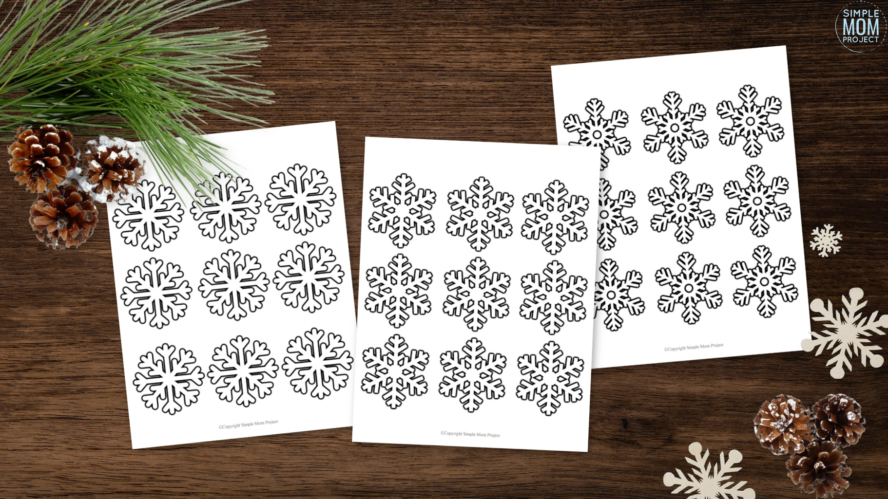 Free Printable Snowflake Templates – 10 Large & Small Stencil Patterns -  What Mommy Does