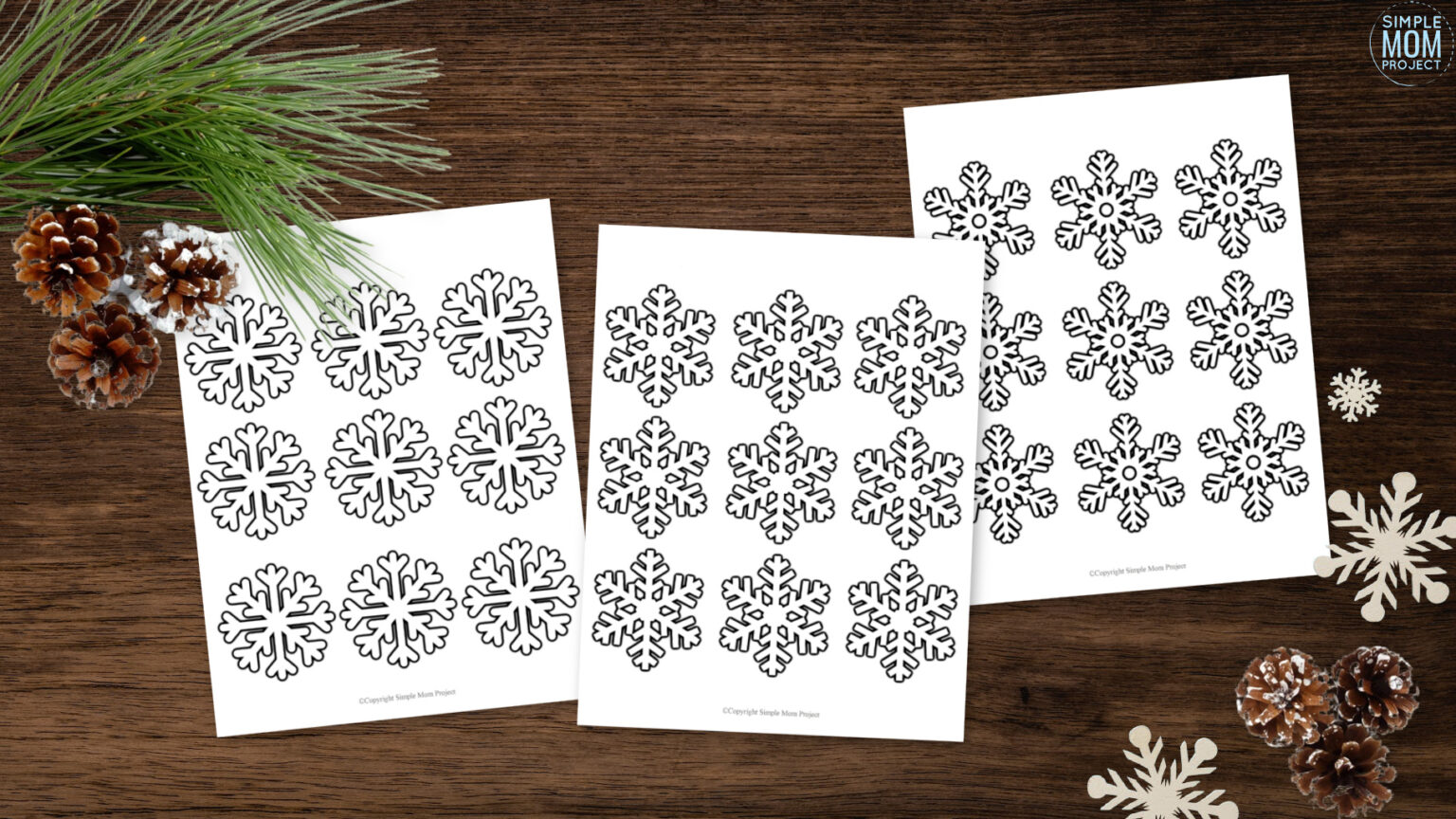 Free Printable Small Snowflake Templates Simple Mom Project