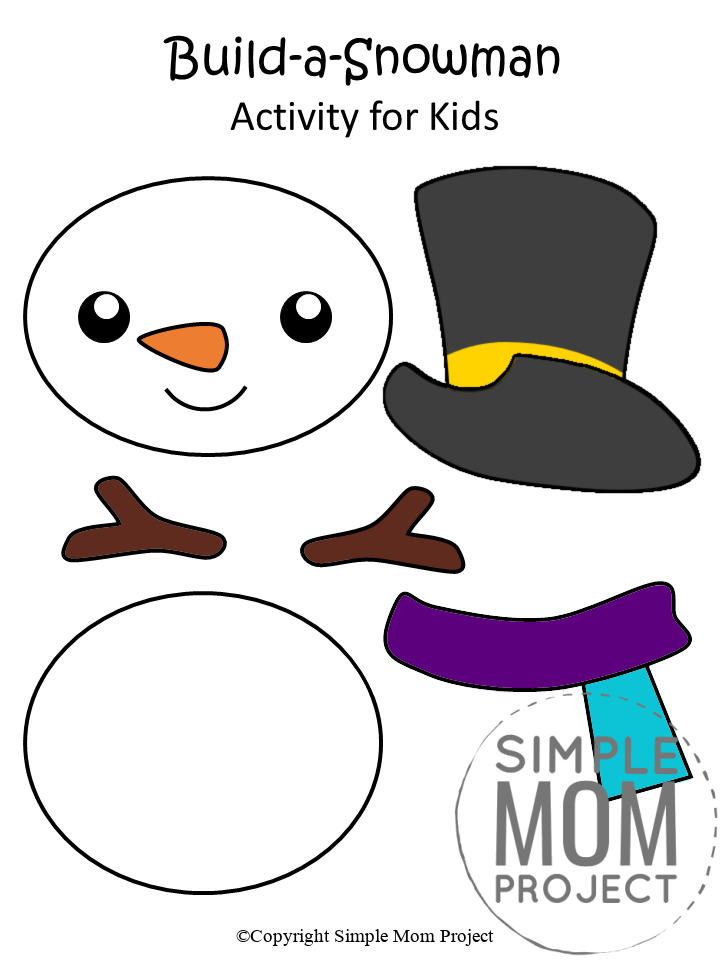 Printable Snowman Craft with FREE Template - Simple Mom Project