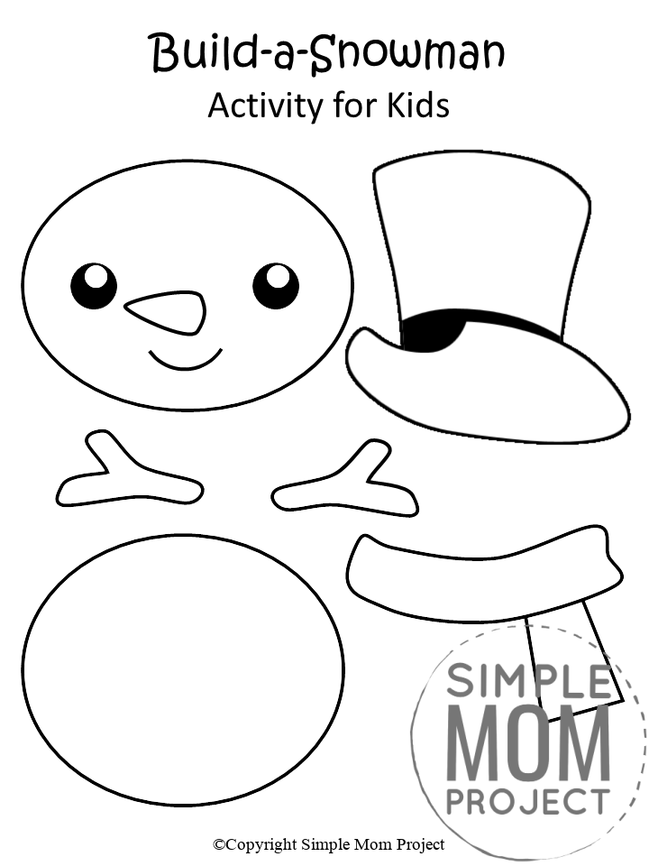 printable snowman craft with free template simple mom project