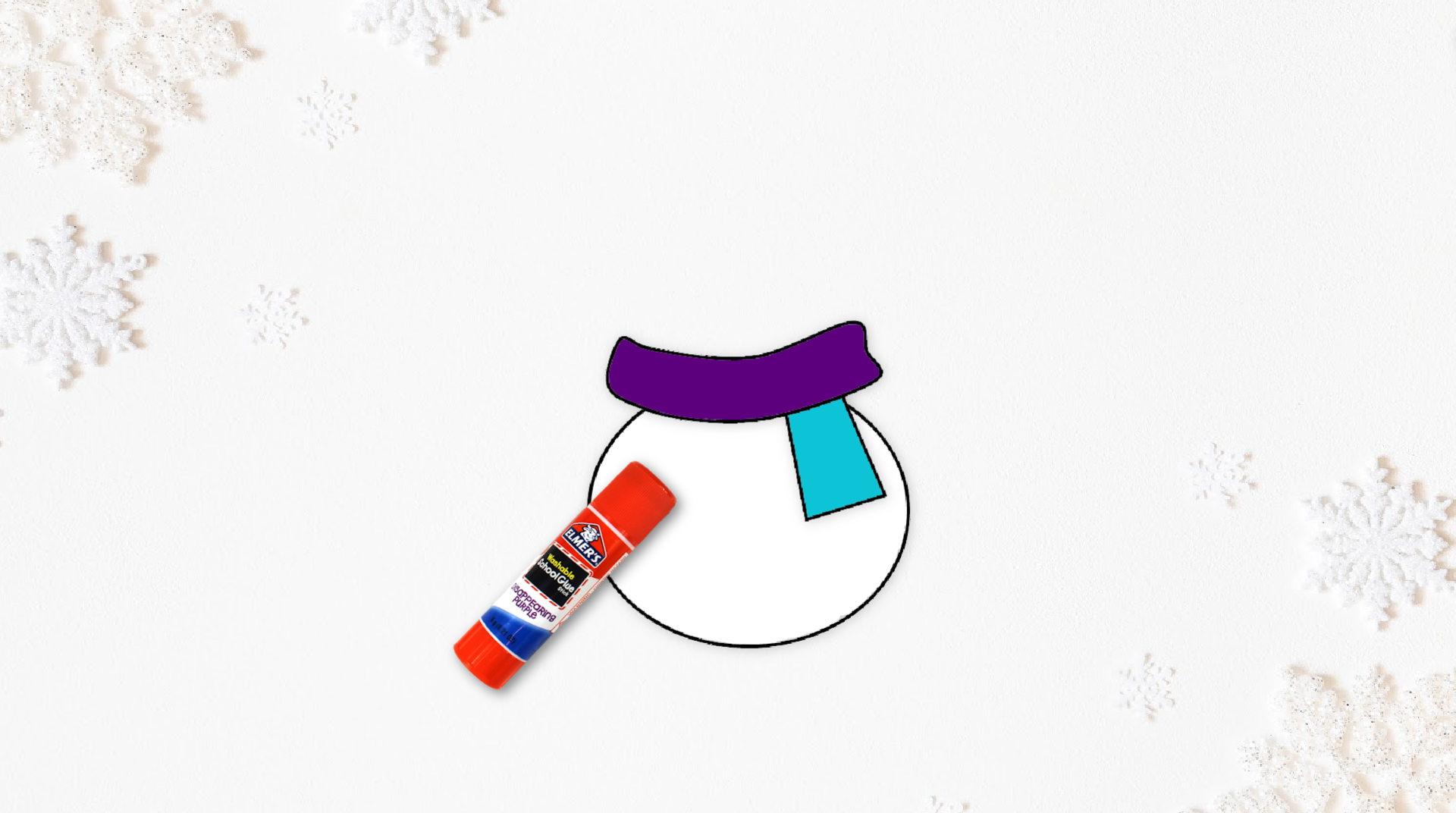 Easy snowman craft with paper and cotton (with free snowman template) - The  Purple Yarn