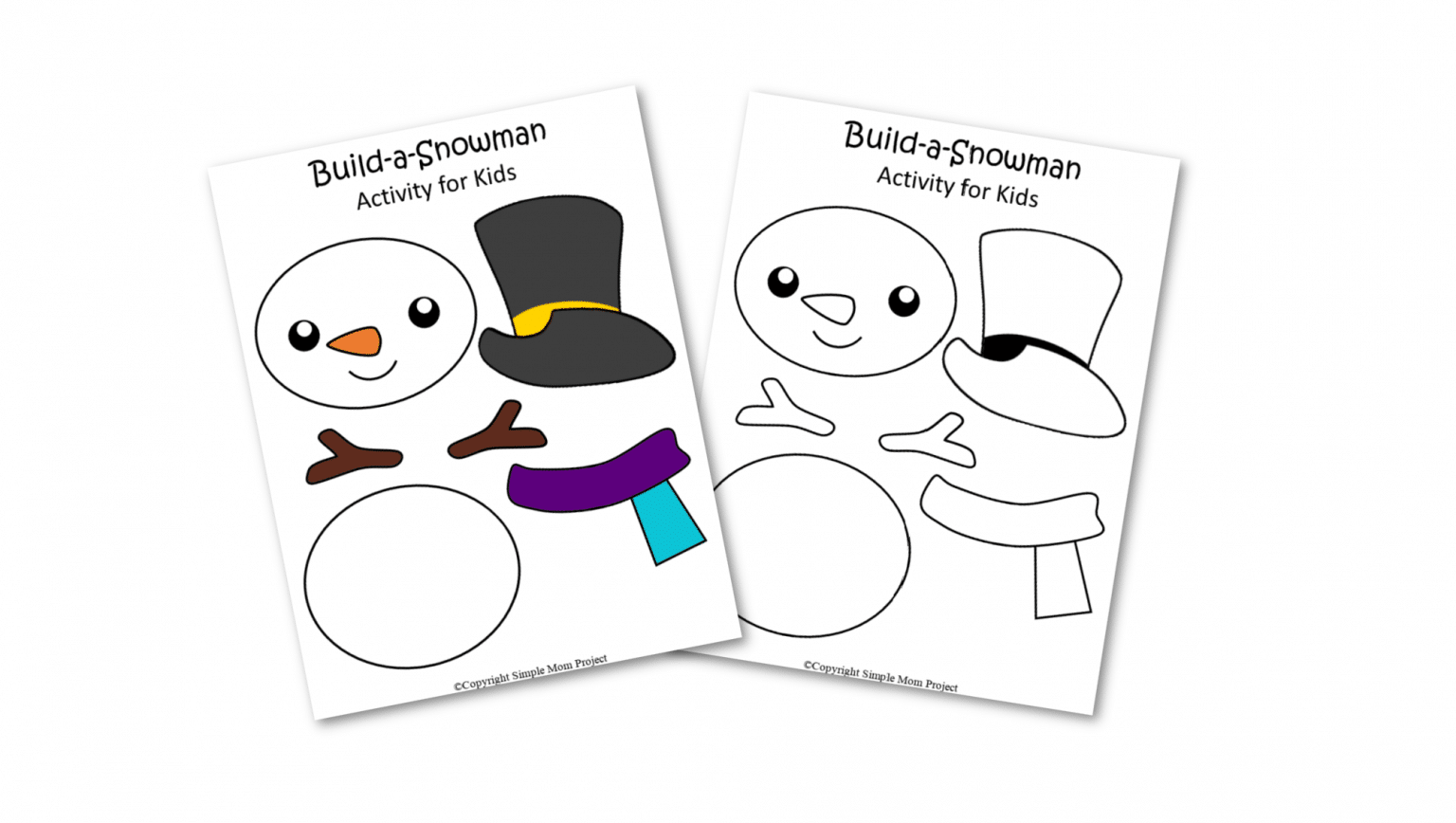 Free Winter Snowman Craft Printable