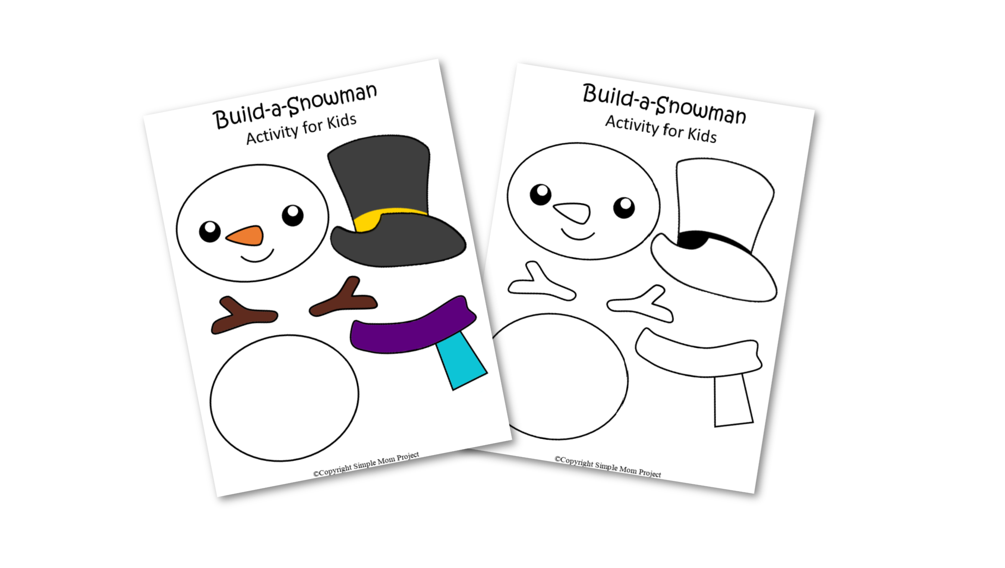 Printable Snowman Craft with FREE Template - Simple Mom Project