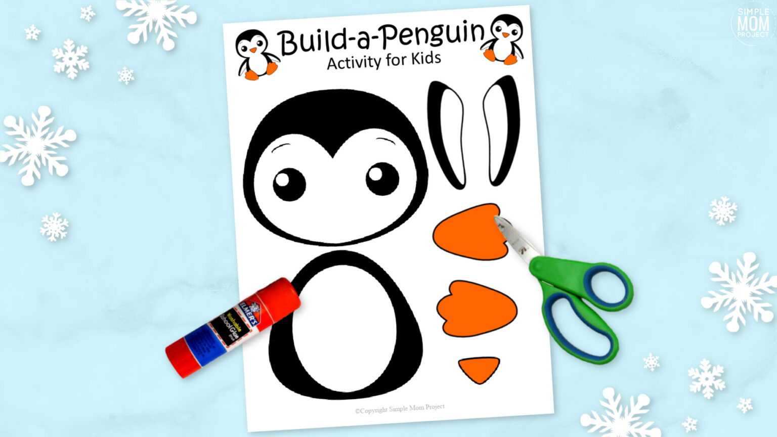 Penguin Cut and Paste Craft Project