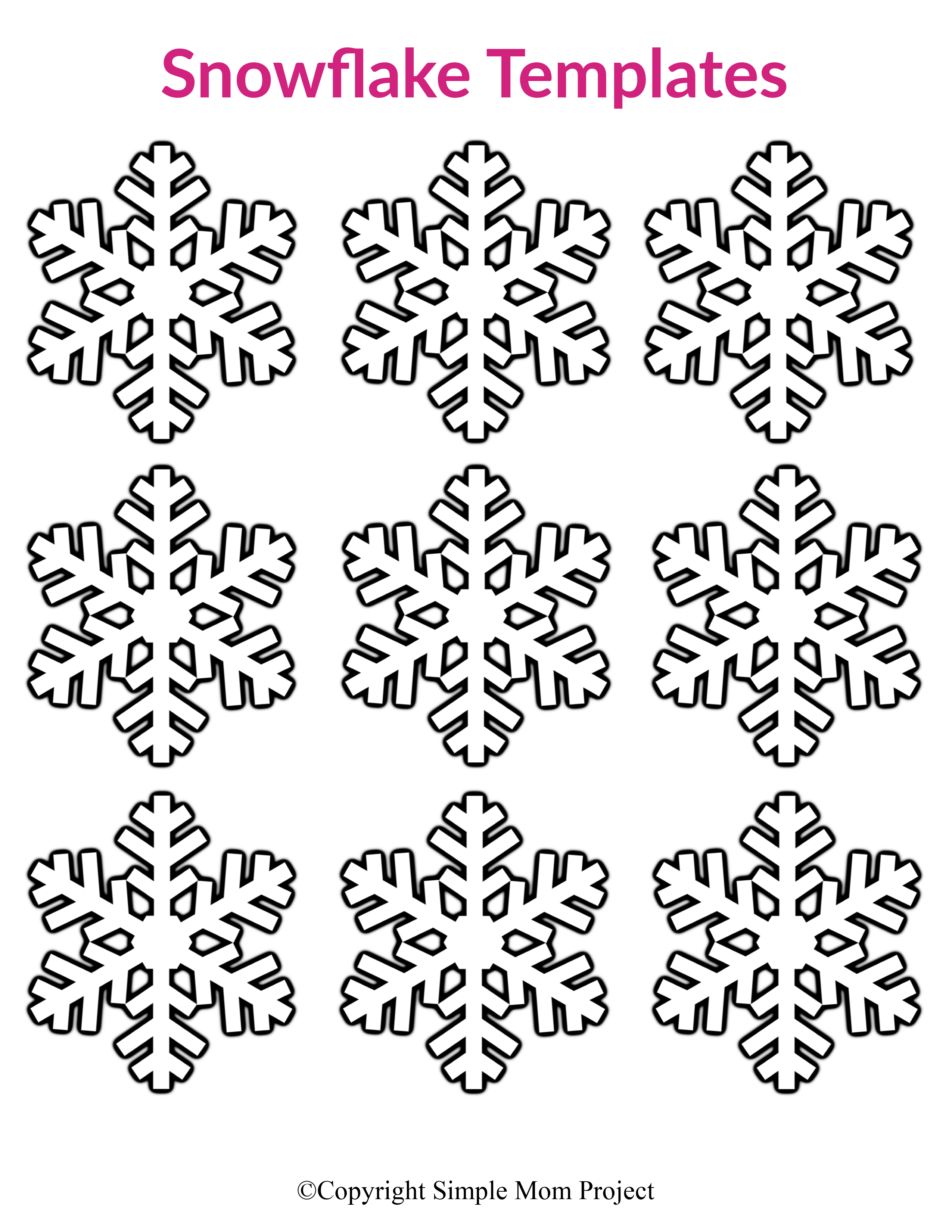 Free Printable Snowflakes Coloring Pages